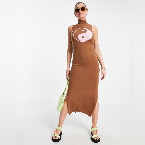 ASOS mock neck sweater dress yin yang - Picture 1 of 9